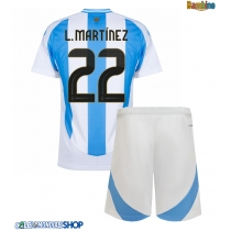 Maglie da calcio Argentina Lautaro Martinez #22 Prima Maglia Bambino Copa America 2024 Manica Corta (+ Pantaloni corti)